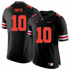 Men's Ohio State Buckeyes #10 Troy Smith Football Jersey Black...