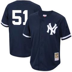 Bernie Williams New York Yankees Cooperstown Collection Button...