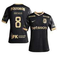 Matheus Uribe 8 Atltico Nacional 2025-26 Away Men Jersey  Black