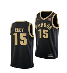 Men's #15 Zach Edey Jersey Purdue Boilermakers College Basketb...
