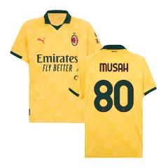 Yunus Musah 80 AC Milan 2025-26 Third Men Jersey Yellow