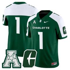 Team Jersey #1 Charlotte 49ers 2025 Vapor Limited Stitched Gre...
