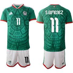 Mexico #11 S.GIMENEZ National Team x World Cup 2026 Home Green...