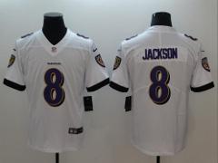 Mens Lamar Jackson #8 Football Replica Jersey White