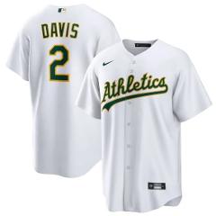 Khris Davis Athletics Home Name Jersey White