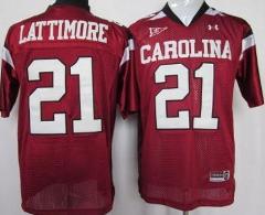 South Carolina Gamecocks #21 Marcus Lattimore Red Jersey