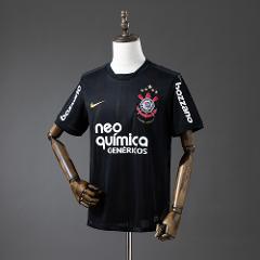 Men's Corinthians 2010 Away Black Retro Shirt Jersey