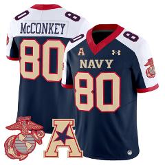 Phil McConkey Jersey #80 Navy Midshipmen Vapor USMC Premier St...