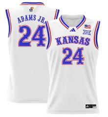 KJ Adams Jr Jersey #24 Kansas Jayhawks 2024 Lightweight Basket...