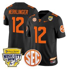 Jake Merklinger Jersey #12 Tennessee Vols 2025 Music City Bowl...