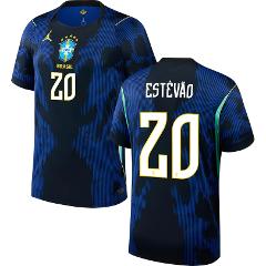 Brazil Estevao #20 Away 2026 World Cup Jersey Fan Version