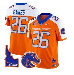 Sire Gaines Jersey #26 Boise 2024 Home Patch Vapor Football Or...