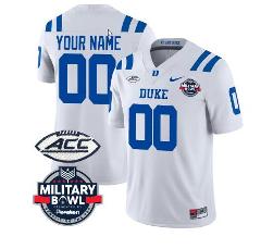 Custom Duke Blue Devils Jersey Name and Number Football White ...