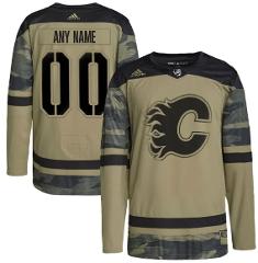 Calgary Flames Military Appreciation Team Authentic Custom Pra...