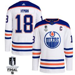 Zach Hyman 18 Edmonton Oilers 2024 STANLEY CUP Final Away Jers...