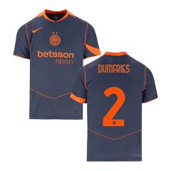 Denzel Dumfries 2 Inter Milan 2025-26 Third Match Jersey  Gray