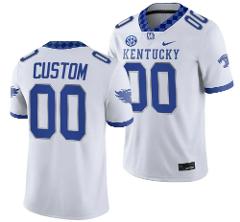 Men's Custom Kentucky Wildcats Jersey White College Football 2023