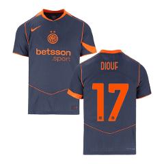 Andy Diouf 17 Inter Milan 2025-26 Third Match Jersey  Gray