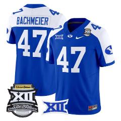 Bear Bachmeier Jersey #47 BYU Cougars 2025 Big 12 Stitched Roy...