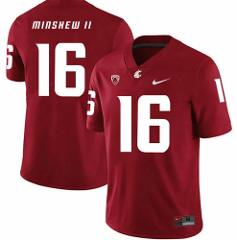 Washington State Cougars #16 Gardner Minshew II Football Jerse...