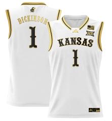 Hunter Dickinson Jersey #1 Kansas Jayhawks Lightweight Basketb...