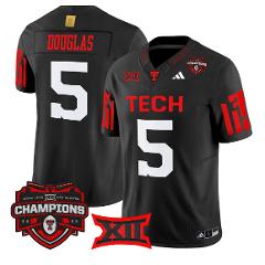 Caleb Douglas Jersey #5 Texas Tech 2025 Big 12 Champions Stitc...