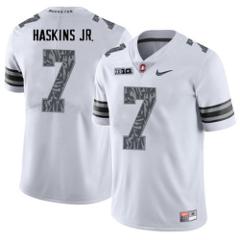 Men's Ohio State Buckeyes 7 Dwayne Haskins White Shadow Colleg...
