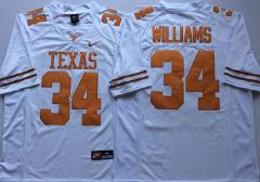Texas Longhorns Ricky Williams Jersey #34 College Football White