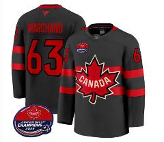Brad Marchand Jersey #63 Canada 4 Nations Face-Off 2025 Champi...