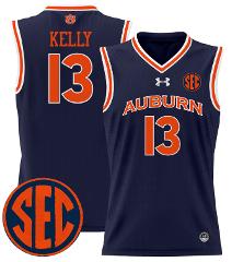 Miles Kelly Jersey #13 Auburn Tigers 2024 Lightweight Basketba...