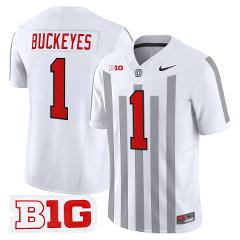 Buckeyes Jersey #1 Ohio State Buckeyes Throwback Vapor Limited...