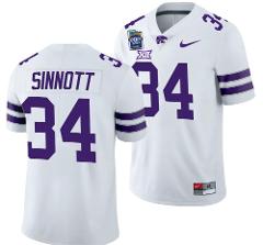 Men's Ben Sinnott Jersey #34 Kansas State Wildcats 2023 Pop-Ta...