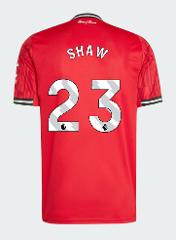 Manchester United Home 2025-26 SHAW 23 Match Jersey  Red