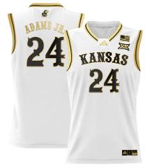 KJ Adams Jr Jersey #24 Kansas Jayhawks 2024 Lightweight Basket...