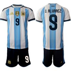 Argentina #9 J.ALUAREZ Jersey Team x World Cup 2026 Home White...