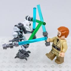 2pcs Star Wars Obi-Wan vs General Grievous Minifigures