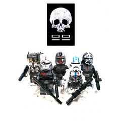 5PCS Star Wars Bad Batch Tech Wrecker Echo Minifigures