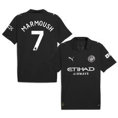 MARMOUSH #7 Manchester City 2025-26 Away Jersey  Black