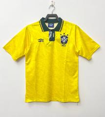 Brazil 1991-1993 Home Retro Jersey  Men Yellow