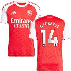 Viktor Gyokeres #14 Arsenal 2025-26 Home Men Jersey  Red