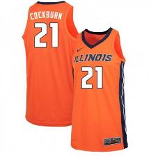 Illinois Fighting Illini Kofi Cockburn Jersey #21 Orange Baske...