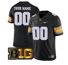 Custom Iowa Hawkeyes Jersey College Football Black Game All St...