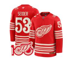 Moritz Seider Jersey #53 Detroit Red Wings Centennial Season P...