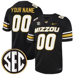 Custom Missouri Tigers Jersey Name and Number College Black  A...