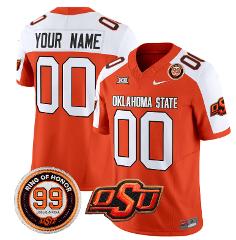 Custom Oklahoma State Cowboys Jersey Football Stitched Orange ...
