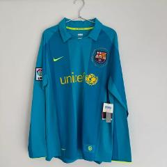 FC Barcelona 200708 Away Retro Jersey  Long Sleeve Mint