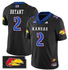 Men's Kansas Jayhawks #2 Jacobee Bryant Black Stitched College...