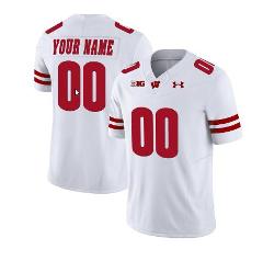 Custom Wisconsin Badgers Jersey Vapor Limited College Football...