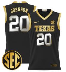 Tre Johnson Jersey #20 Texas Longhorns 2024 Lightweight Basket...