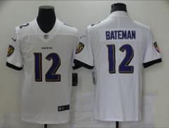 Mens Rashod Bateman #12 Football Replica Jersey White